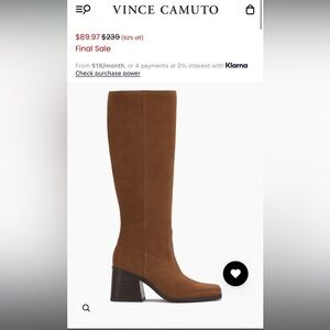 Vince Camuto Wide Calf size 8 Suede